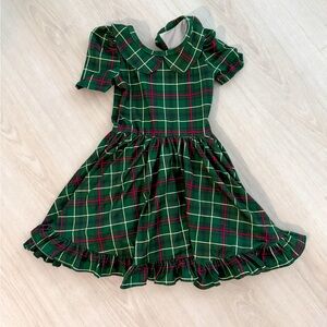 Plaid Green and Red Dress Twirl Dress